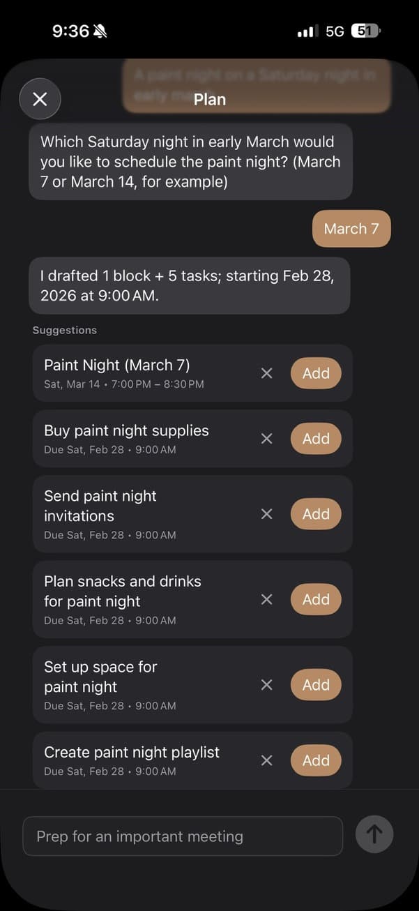 AI Planner Summary screenshot