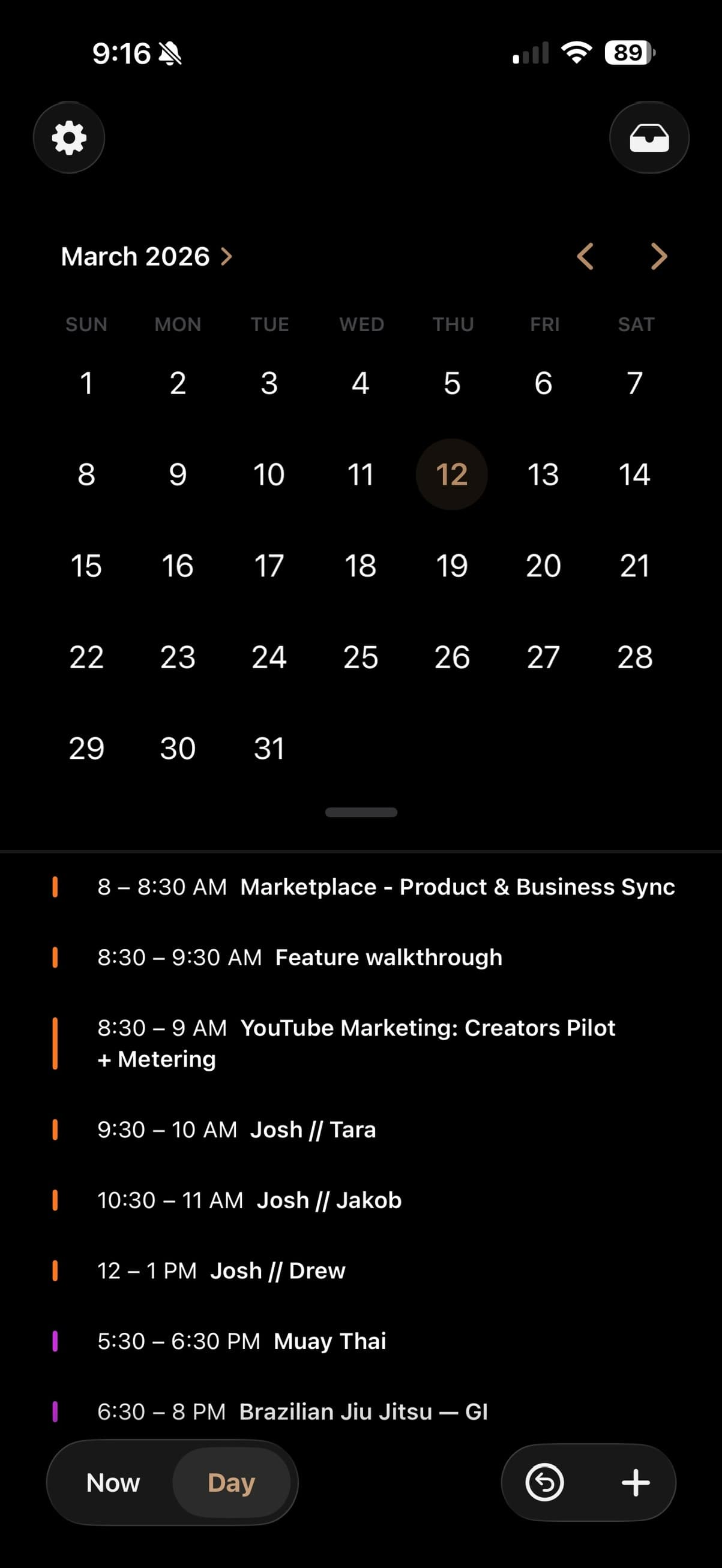 Day Agenda screenshot