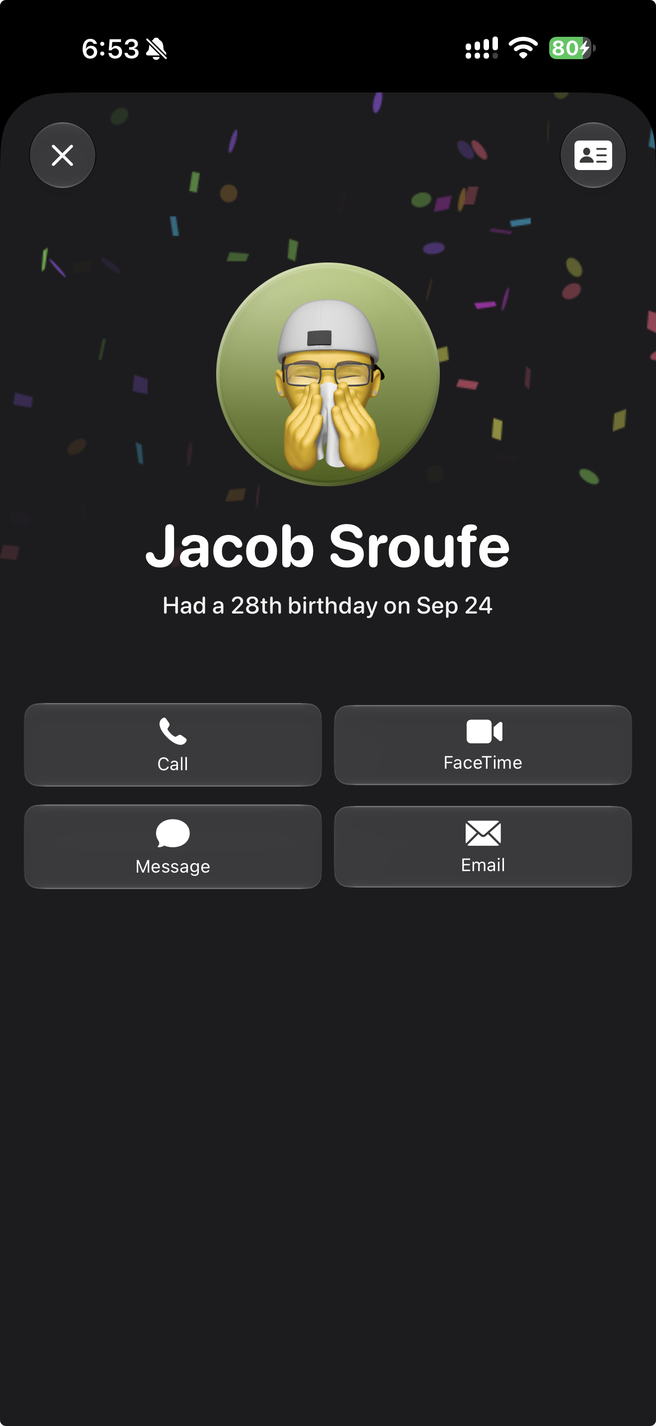 Birthdays screenshot