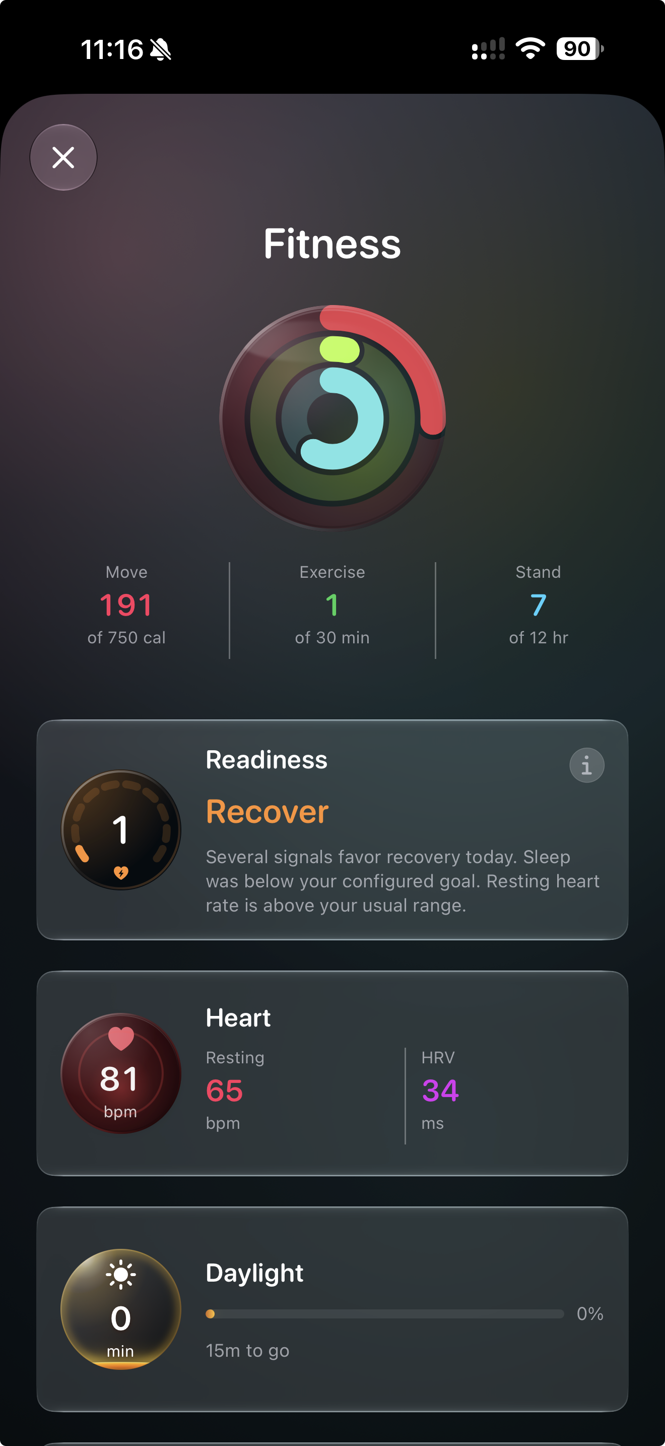 Fitness screenshot
