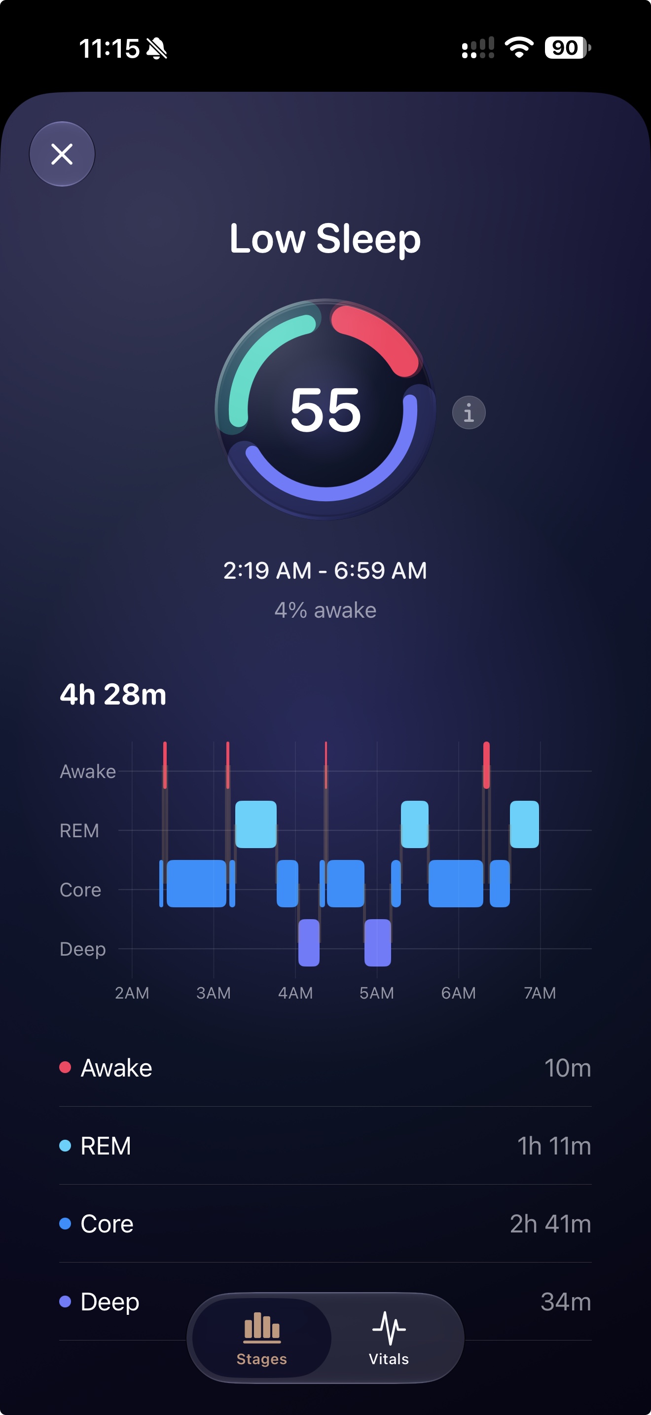 Sleep Analysis screenshot